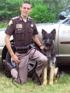 Brian Riehle and K-9 Ramzes from Montgomery County Indiana Sheriffs Dept.