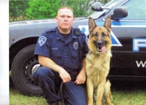 Darin Clifton and K-9 Topfic from Washington Indiana Police Dept.