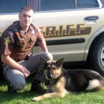 Deputy David Hoaks with K-9 Razor of the Newton County Indiana Sheriff's Department