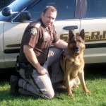 Deputy Kevin Crull with K-9 Jax of the Montgomery County Indiana Sheriff's Department