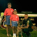 Sgt. Cary August and his family with K-9 Hero of the Rostraver PA Police Department