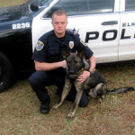 Lee Brooks with K-9 Lester of the Elkhart Indiana Police Department