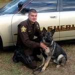 Brian Burke with K-9 Bolek of the Jasper County Indiana Sheriff's Department