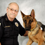 Chief Dale Pflibsen with K-9 Jake of the Elkhart Indiana Police Department