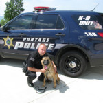 Officer Wendell Hite with K-9 Bolo Portage PD