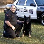Sgt. Snider with K-9 Xantos from the Elkhart City Indiana Police Department