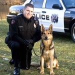 Cpl. Sommer with K-9 Tao from the Elkhart City Indiana Police Department